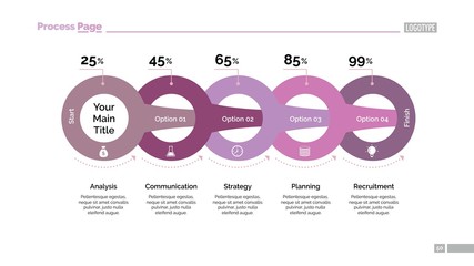 Circles Percentage Chart Slide Template