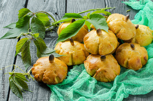 Photographie  Homemade sweet pumpkin buns