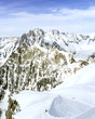 View from the top of the Aiguille du Midi - Chamounix, Mont Blank, France, European Alps.