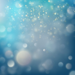 Wall Mural - New year and Xmas Defocused Background With Blinking Stars. EPS 10 vector