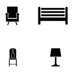 Wall Mural - furniture icon set