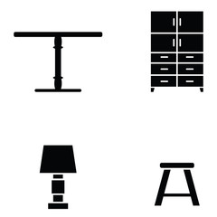 Wall Mural - furniture icon set