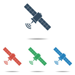 Wall Mural - satellite icon set - simple flat design isolated on white background, vector