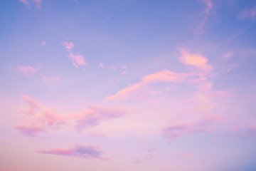 Wall Mural - nature background of beautiful sky landscape at sunset - serenity and rose quartz color filter