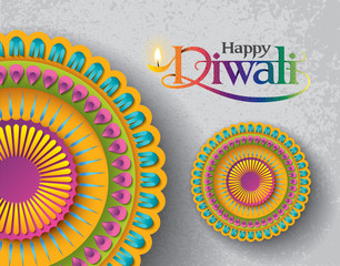 Canvas Print - Diwali Festival. Vector illustration