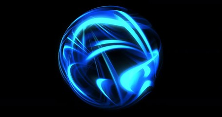 Wall Mural - abstract plasma ball, light rays for motion graphics. 4k loop. high definition spinning object motio
