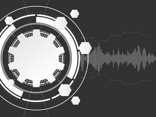 Wall Mural - abstract technological background. vector illustration.