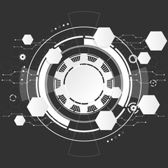 Wall Mural - abstract technological background. vector illustration.