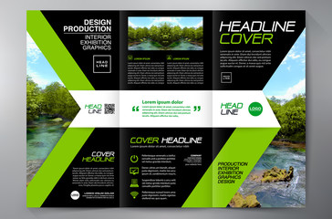 Brochure 3 fold flyer design a4 template.