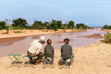 Wall Mural - Family safari in Africa