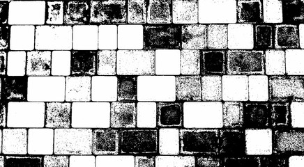 Wall Mural - texture of black tiles on a white background. vector illustration.