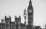 Fototapeta Big Ben - Typical view over Houses of Parliament and Big Ben in London