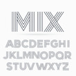 © starlineart - alphabet letter font in line stripe style