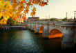 Pont Neuf at sunny autumn sunset, Paris, France