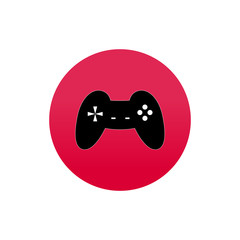 Wall Mural - Joystick gamer round icon illustration