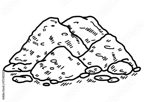 Soil Cartoon Vector And Illustration Black And White Hand Drawn Soil Cartoon Vector And Illustration Black And White Hand Drawn
