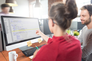 Wall Mural - website design. developing programming and coding technologies.