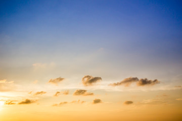 Wall Mural - Beautiful cloudy sky when the sunset after big rainning.