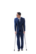 © Elnur - Businessman walking with crutches isolated on white background