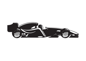 Poster - illustration of formula car