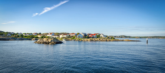 Swedish west coast archipelago in summer panorama