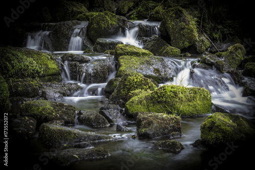 Waterfall in the Lumsdale Valley, Matlock, Derbyshire, Peak District, England