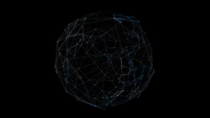 Abstract network connection background. Technology and Connectivity Concept. Molecule And Communication Background. Circular Design and Motion