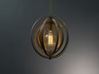 Wooden Pendant light lamp illuminated, Elegant Chandelier illuminated