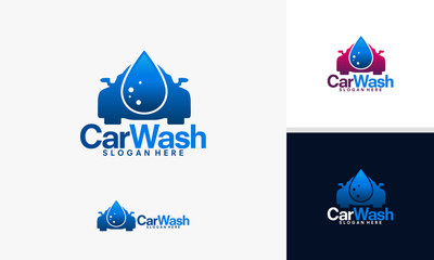 Car Wash logo designs vector