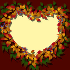 Wall Mural - pattern with yellow and red leaves