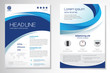 © imoooun - Template vector design for Brochure, Annual Report, Magazine, Poster, Corporate Presentation, Portfolio, Flyer, layout modern with  blue color size A4, Front and back, Easy to use and edit.