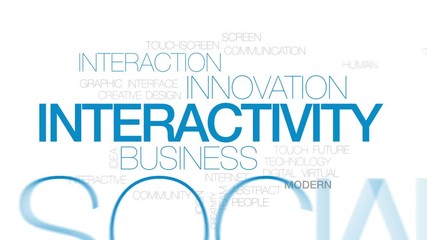 Wall Mural - interactivity animated word cloud, text design animation. kinetic typography.