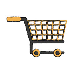 Wall Mural - supermarket shopping cart vector icon illustration graphic design