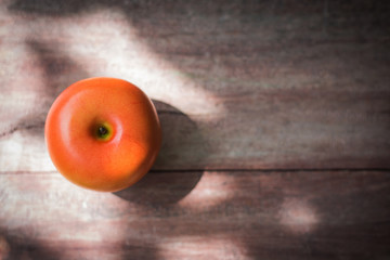 Canvas Print - The fresh apple on wood table image