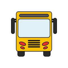 Poster - bus frontview icon image vector illustration design 