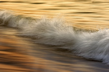 Waves On The Ocean Captured With A Slow Shutter Speed
