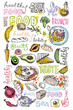 © jane55 - Hand drawn doodle food illustration. Big set Healthy food