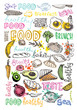 © jane55 - Hand drawn doodle food illustration. Big set Healthy food