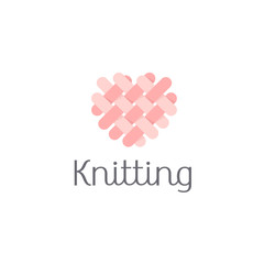 Wall Mural - Vector logo design for shop knitting