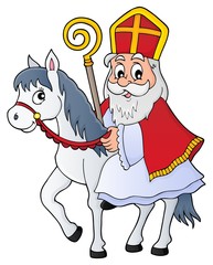 Canvas Print - Sinterklaas on horse theme image 1