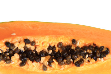 Wall Mural - orange papaya fruit isolated..