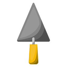 Trowel Flat Icon Colorful Silhouette With Half Shadow