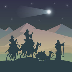 Wall Mural - Kings magi vector illustration