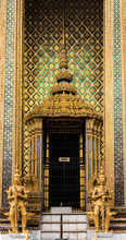 Detail On The Entrance Of Golden Palace Complex.Bangkok/Thailand