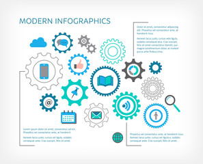 Canvas Print - Modern vector infographic design