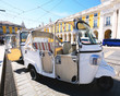 Tuk tuk on street of Lisbon in Portugal.