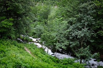 Poster - Beautiful mountain landscape with river