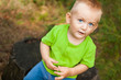 © justesfir - Curious little boy looking into the camera