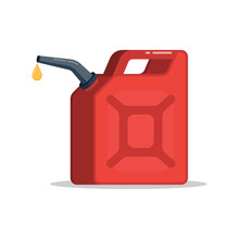 Canister Of Gasoline With A Drop Fuel