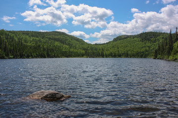 lac des cygnes, Grands-Jardins National Park in Quebec Canada